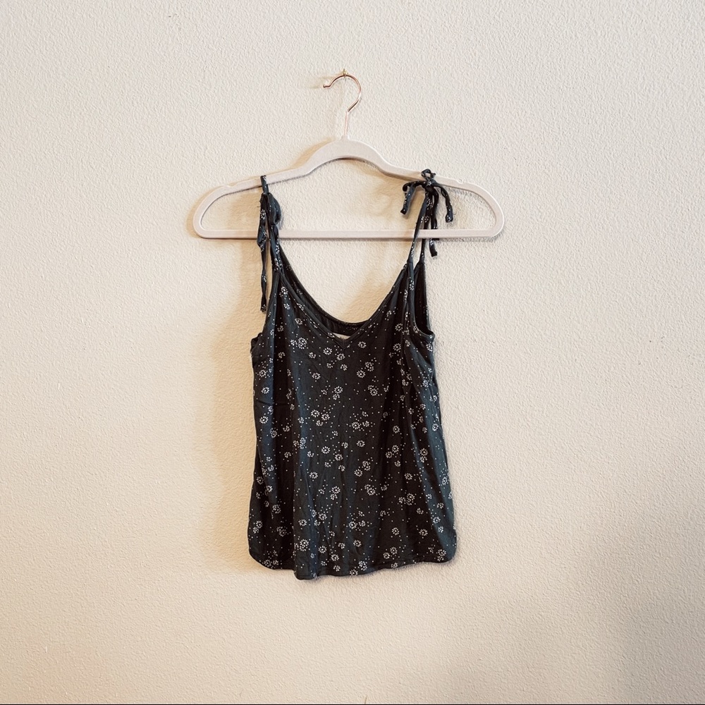 Emerald Green Hollister Cami with Floral Print